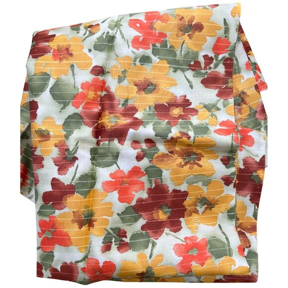 Vintage 1940-1950 Floral Striped Solid Fabric Lot of 13 Remnants - Picture 6 of 13